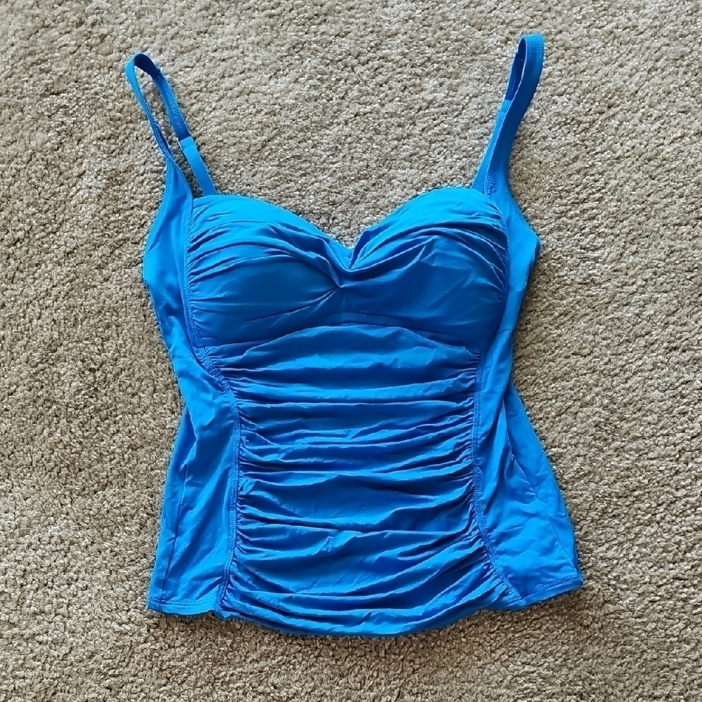 La Blanca Tankini Top Blue Size 6
